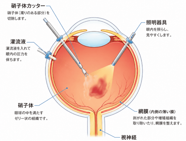 硝子体手術の方法